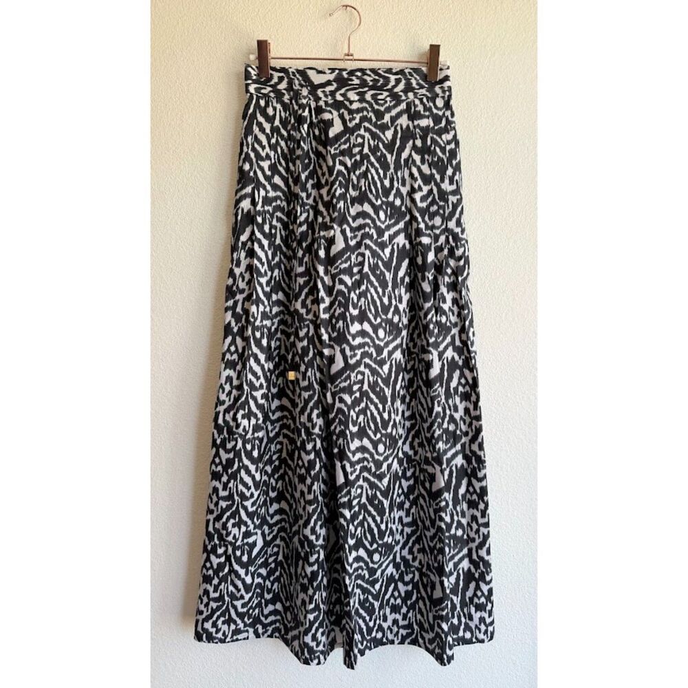 Jim Thompson 100% Silk Thai Zip Fisherman Pants in Black & White size US2 NWT